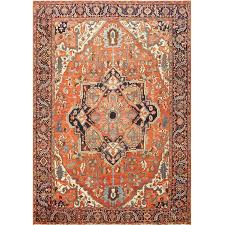 antique tribal room size persian heriz serapi rug