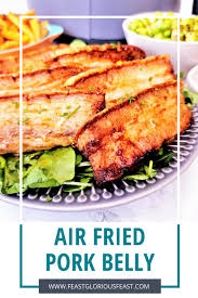 air fry rind on pork belly strips