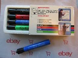 Vintage Working Sanford Flip Chart Markers No 22474 4 Color Set Bonus 1 Ebay