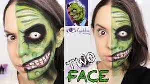 two face batman green makeup tutorial