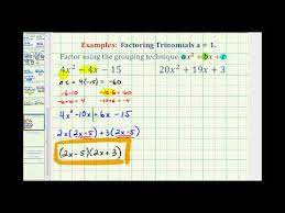 Ex Factor Trinomials When A Is Not