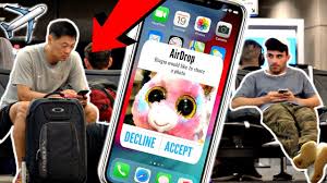 Send one away on a crowded train and watch as an iphone user tries to figure out who just told them via airdrop they smelled good. Airdropping Funny Photos At The Airport Youtube