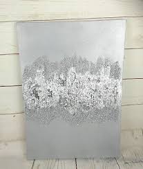 Silver Textured Canvas Wall Art Hand