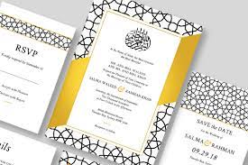 Here we are sharing few unique islamic wedding cards designs for you inspiration. Islamic Wedding Invitation Creative Photoshop Templates Creative Market