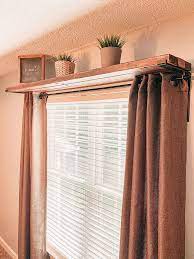 Diy Window Shelf Curtain Rod Combo