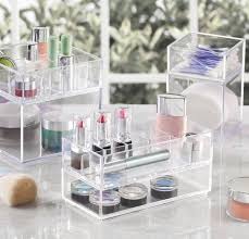 stacking acrylic makeup organisers by