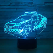 Amazon Com Jfsjdf Police Car Model 3d Night Light Usb