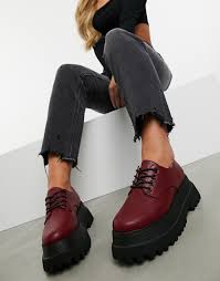 So, i took that as my cue to learn what i could about the fashion and footwear juggernaut. Asos Design Marcy Chunky Lace Up Flat Shoes In Burgundy Asos