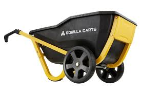 gorilla carts 7 cu ft poly yard cart in