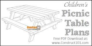 picnic table plans pdf