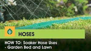 soaker hose uses garden bed and lawn