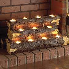 Tealight Fireplace Log Petagadget