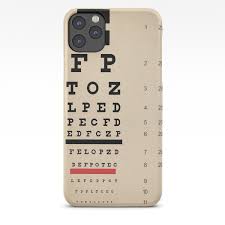 Vintage Inspired Eye Chart Visual Acuity Vintage Eye Chart Distressed Canvas Textured Iphone Case