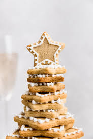 cookie christmas tree made with stacked