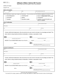 florida vehicle gift form fill out