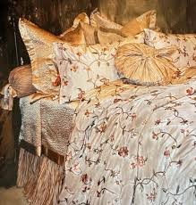 embroidered silk bed set purchased at
