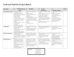 rubric for food projects google search my fav kids school 