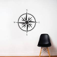 direction compass decal wall stickers