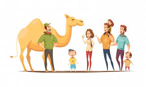 Camel husbandry a paddock/yard environment is ideal for displaying the exhibit should be open to the sunlight with shaded areas provided throughout all daylight hours. Free Vector Dromedary Camel Riding Instructor And Group Of Curious Kids