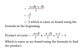 Of Roots Of A Quadratic Equation