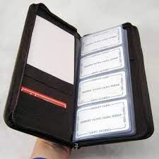 Blank books calendars & planners book accessories. Genuine Leather Business Card Holder 160 Cards Organizer Book Ids Cards Brown 7795735120484 Ebay
