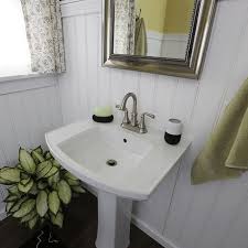 If you don't want to do that, you could build or make some type of base for the pedestal. How To Install A Pedestal Sink