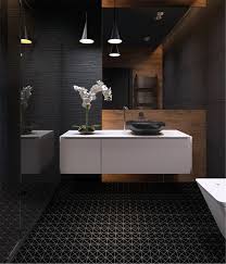 triangle mosaic floor tile bathroom