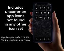 700 Black Minimal Ios Icon Pack Luxury