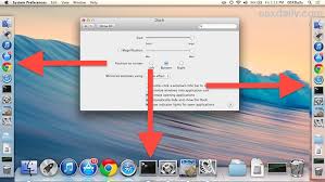 move the dock position in mac os x