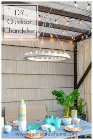 diy outdoor chandelier the created home