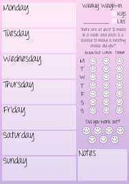 Weekly Fitness Journal Printable Fitness Planning Fitness