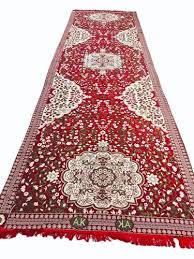 red and golden woven floor carpets for