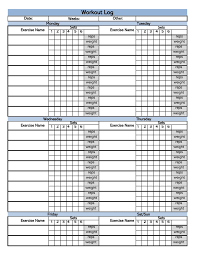 40 blank workout log sheet templates