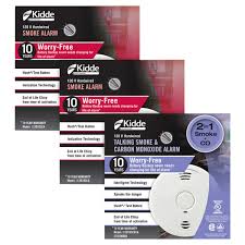 Whether you're looking for a hardwired or the kidde carbon monoxide and smoke alarm features a loud 85db alarm and voice alerts specific to the hazard identified. Kidde Hardwired Talking Smoke And Smoke And Carbon Monoxide Alarms With 10 Year Battery Backup Bundle