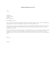 Letter Of Resignation Sample Putasgae Info