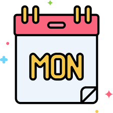 Monday - Free time and date icons
