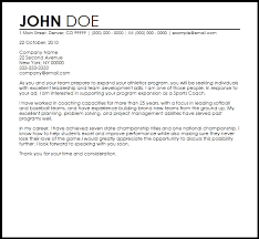 Athletic Coach Cover Letter Magdalene Project Org