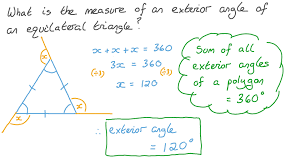 calculations involving exterior angles
