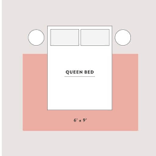 rug size for queen bed find the