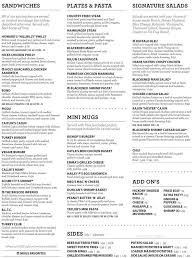 menu of mugshots grill and bar in