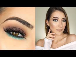 turquoise smokey eye makeup tutorial