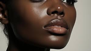 macro closeup of model face makeup