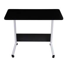 Other desks have collapsible table tops, allowing you to adjust the surface space if your project gets messy with papers and stationery. Mobile Standing Desk Bedside Computer Table Adjustable Height Laptop Stand Side Table On Wheels Small Tray Table For Standing Or Sitting Home Office Workstation Desk Black Pricepulse