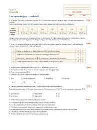 Test-Po-Dziale-1-Genetyka Klasa 8 | PDF