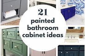 painted bathroom cabinet ideas