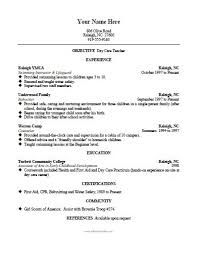 resume for child care background   Finding Work   Careers    