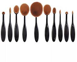 multipurpose oval makeup brush set