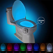 Happon Toilet Night Light 8 Color Led Motion Activated Toilet Seat Light Smart Body Motion Sensor Fit Any Toilet Bowl Toilet Bowl Light With Two Mode
