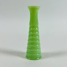 Green Milk Glass Bud Vase