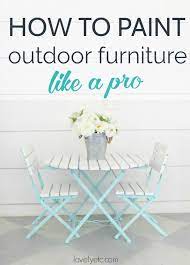 how to paint outdoor furniture like a